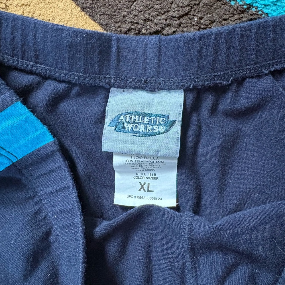 Athletic Works Navy Blue Leggings with Teal Accents - Picture 3 of 7